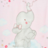 Pătură bebeluș ELEFANT, 110 x 140 cm, roz Inter Baby 372709 4