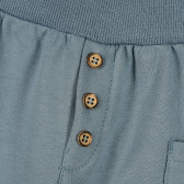Pantaloni din bumbac cu capete pliate, albaștri Pinokio 372725 2