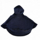 Poncho tricotat cu glugă pentru fete, albastru Chicco 37274 2