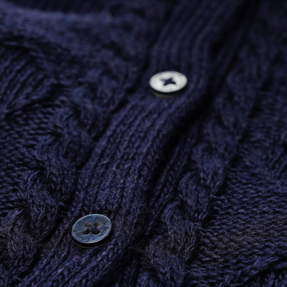Poncho tricotat cu glugă pentru fete, albastru Chicco 37275 3