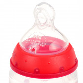 Sticlă din polipropilenă de culoare roz, First choice termo control cu suzetă debit rapid pentru 6-18 luni, 360 ml. NUK 372868 3