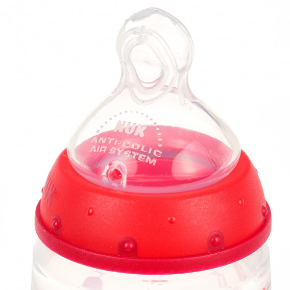 Sticlă din polipropilenă de culoare roz, First choice termo control cu suzetă debit rapid pentru 6-18 luni, 360 ml. NUK 372868 3