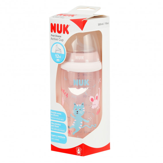 Flacon Active 300 ml. din polipropilenă în roz NUK 372895 6