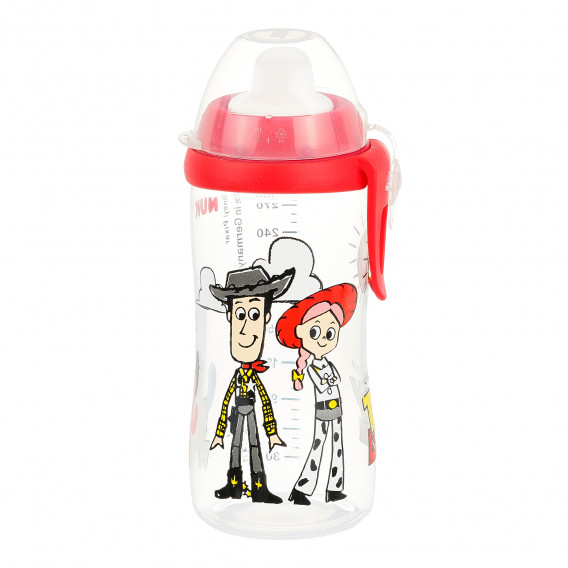 Sticlă de suc din polipropilenă Toy Story, cu tetină, 12 + luni, 300 ml, roșie NUK 372901 