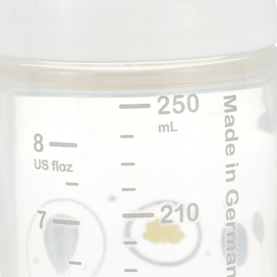Biberon alb de polipropilenă, cu tetină M, 6-18 luni, 250 ml NUK 372929 5