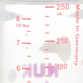 Biberon din polipropilenă de culoare roz, cu tetină M, 6-18 luni, 250 ml NUK 372934 5