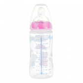 300 ml. Biberon termo din polipropilenă First Choice cu suzetă pentru o fetiță de 6-18 luni NUK 372996 2