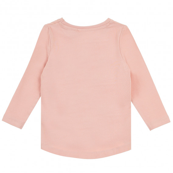 Bluză din bumbac organic cu imprimeu, roz Name it 373021 4