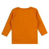 Bluză din bumbac organic cu imprimeu grafic, în portocaliu Name it 373025 4