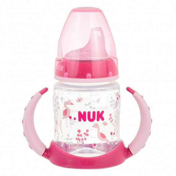 Sticlă de 150 ml. First Choice pentru suc de polipropilenă în roz NUK 373032 