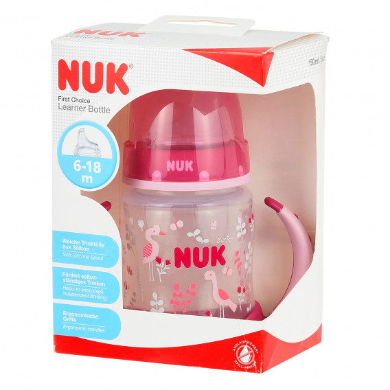 Sticlă de 150 ml. First Choice pentru suc de polipropilenă în roz NUK 373038 7