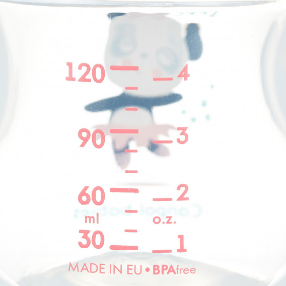 Sticlă din polipropilenă cu imprimeu de jucării și tetină din silicon 3+ luni cu flux lent pentru fetiță, 120 ml Canpol 373110 5