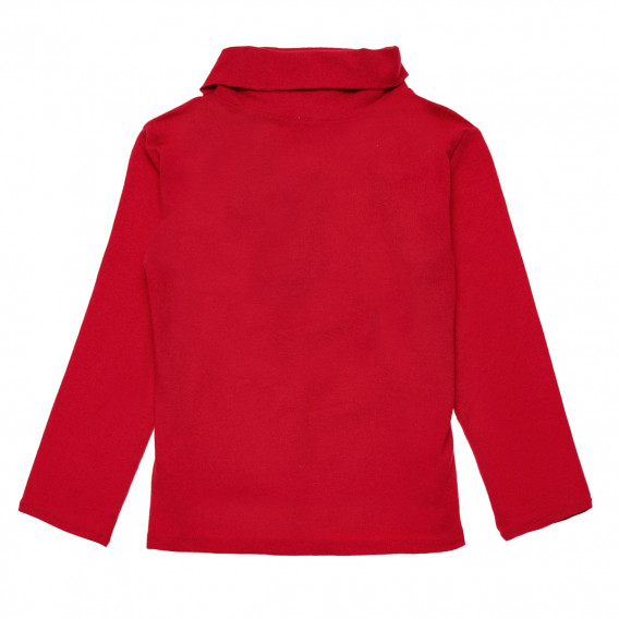 Bluză de bumbac polo pe gât, pentru fete cu imprimeu, roșu Chicco 373715 4