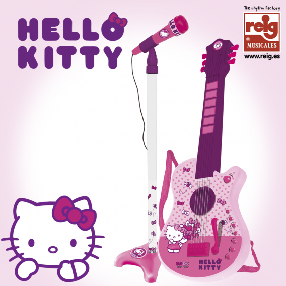 Set de chitară electronică și microfon pentru copii Hello Kitty 3740 