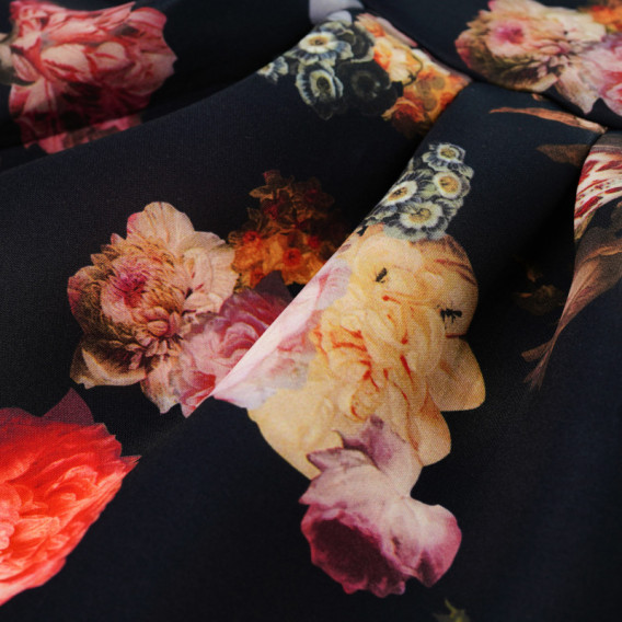 Rochie din bumbac fără mâneci, cu motive florale Chicco 37407 4