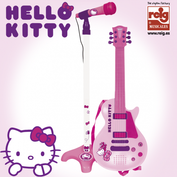 Chitară electronică cu set de microfon Hello Kitty 3743 