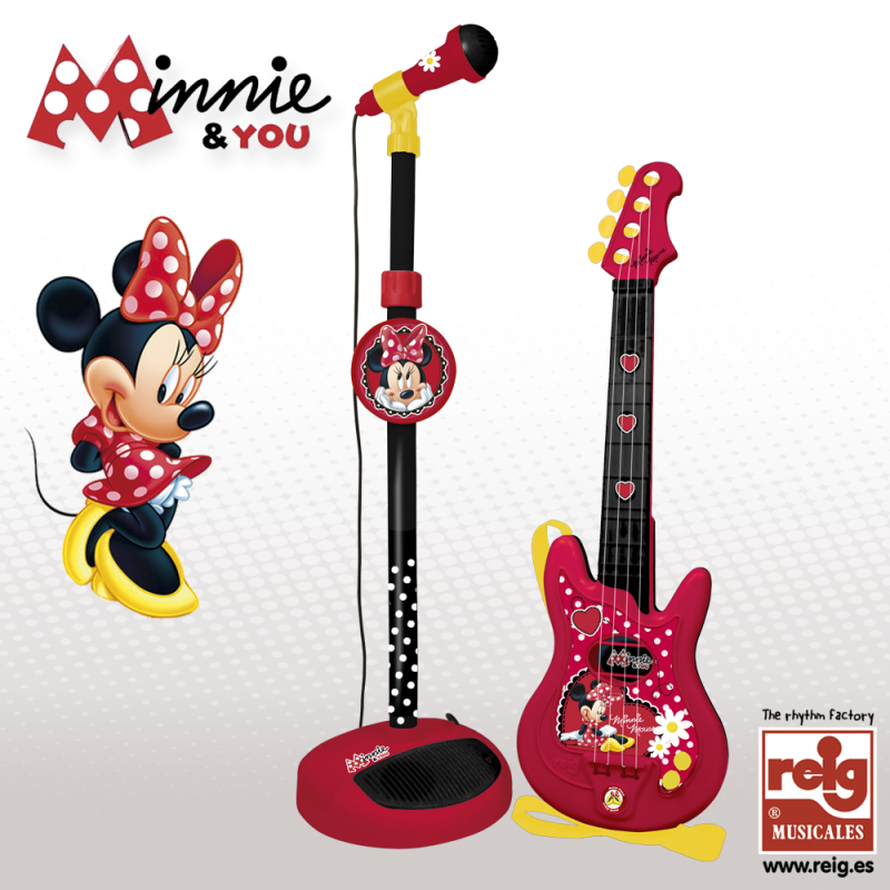 Set chitară și microfon pentru copii cu imprimeu Minnie Mouse  3752