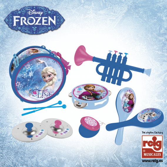Set de instrumente muzicale pentru copii din 6 piese Frozen 3753 