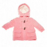 Palton cu glugă pentru bebeluși cu buzunare, de culoare roz Chicco 37906 