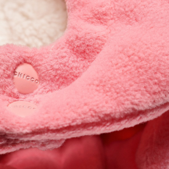 Palton cu glugă pentru bebeluși cu buzunare, de culoare roz Chicco 37910 5