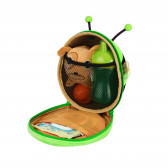 Rucsac mini cu formă de albină și centură de siguranță, verde Supercute 380941 4