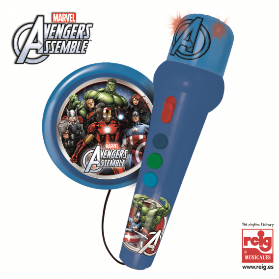 Microfon pentru copii cu amplificator cu desen Avengers Avengers 3823 