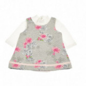 Rochiță de bumbac cu imprimeu floral pentru fete Chicco 38322 