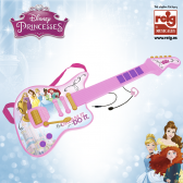 Chitară electronică roz pentru copii cu microfon Disney Princess 3835 
