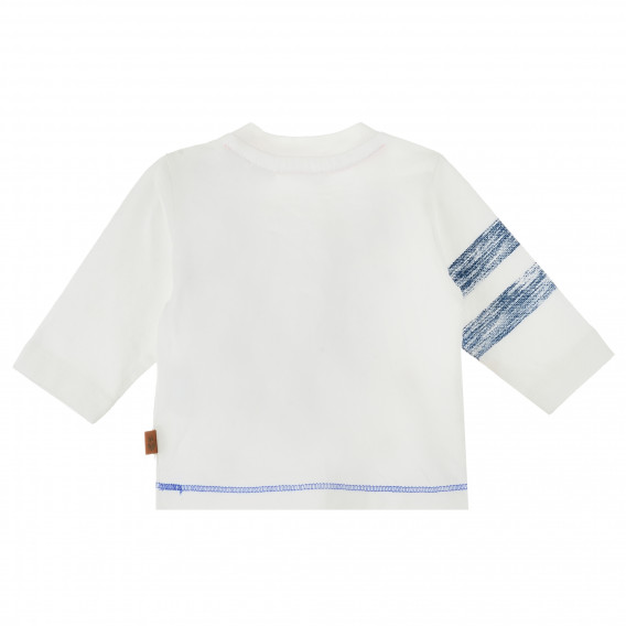 Bluză de bumbac cu imprimeu și buzunar, alb Chicco 384420 2