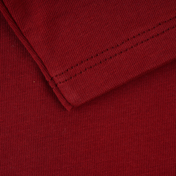 Bluză din bumbac cu mânecă lungă roșie cu imprimeu pentru fete Benetton 384485 3