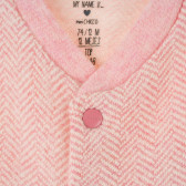 Salopetă tricotate de culoare roz, cu mâneci lungi și nasturi, pentru fete Chicco 384531 2