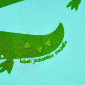 Tricou din bumbac cu imprimeu crocodil, pentru băiat Boboli 384575 3