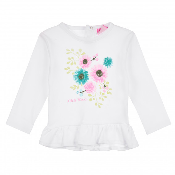 Bluză pentru fete și blugi cu model de flori MINI MOI 384686 2