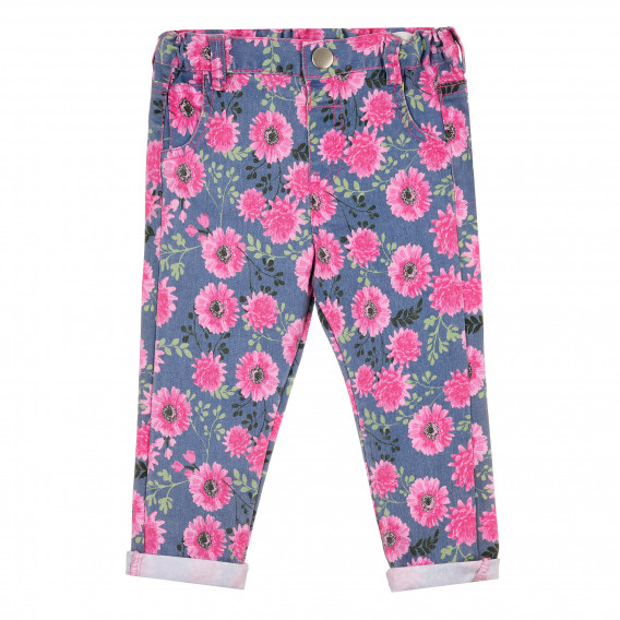 Bluză pentru fete și blugi cu model de flori MINI MOI 384690 5