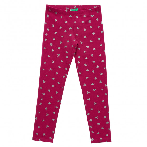 Colanți cu trifoi, roz Benetton 385069 
