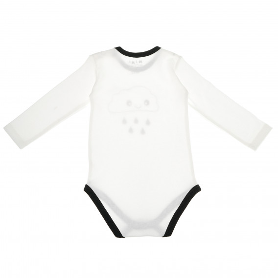 Body de bumbac organic cu imprimeu de nor pentru băieți NINI 385383 2