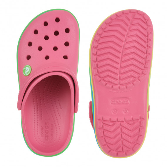 Sandale Crocs roz pentru fete CROCS 385592 5