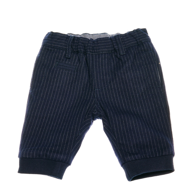Pantaloni cu dungi verticale pentru băiat, albastru închis  38735
