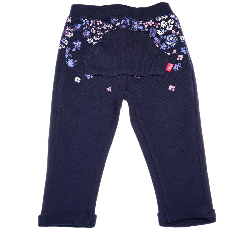 Pantaloni de bumbac pentru copii, cu buzunar de tip cangur  38753