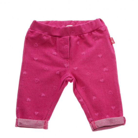 Pantaloni pentru fetiță cu imprimeu de inimi mici Chicco 38772 