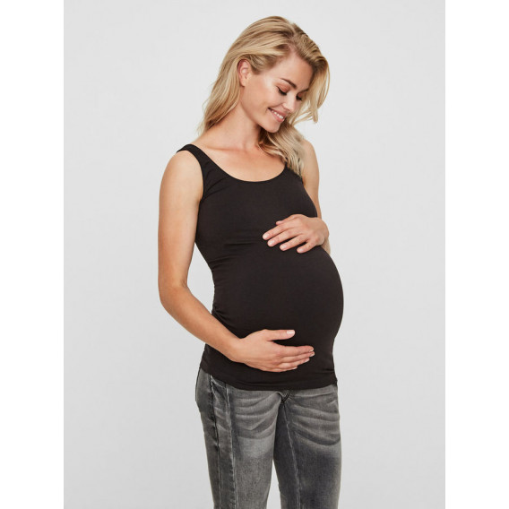 Tricou fără cusături, pentru femei însărcinate, negru Mamalicious 3879 3