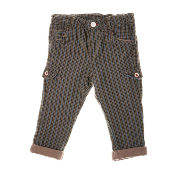 Pantaloni în carouri, din bumbac, pentru copii Chicco 38836 