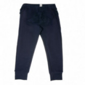 Pantaloni în culoare albastru bleumarin, cu buzunar și broderie, pentru fete Chicco 38869 