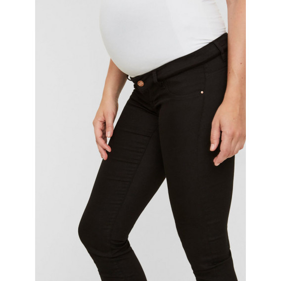 Pantaloni negri, pentru maternitate, slim fit Mamalicious 3887 6
