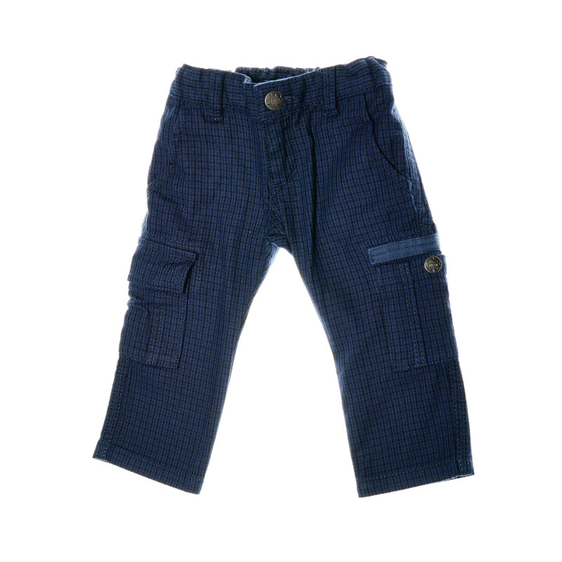 Pantaloni în culoare albastru bleumarin, cu talie elastică, pentru băieți  38880