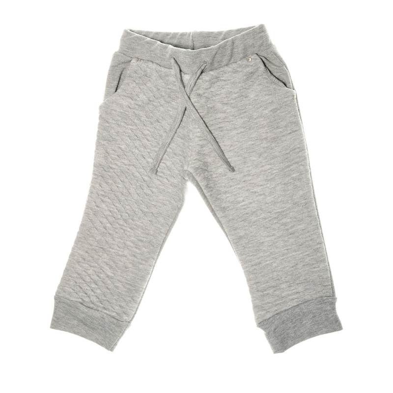 Pantaloni de culoare gri, cu șnur elastic, pentru fete  38903