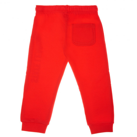 Pantaloni sport pentru băieți, cu inscripție, de culoare roșie Chicco 38971 2