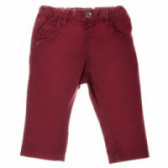 Pantaloni în culoarea vișiniu, cu talie elastică, pentru băieți Chicco 38993 