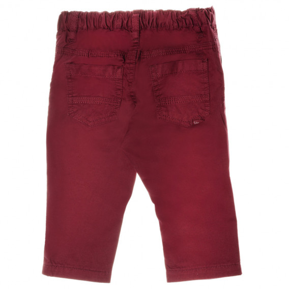 Pantaloni în culoarea vișiniu, cu talie elastică, pentru băieți Chicco 38994 2