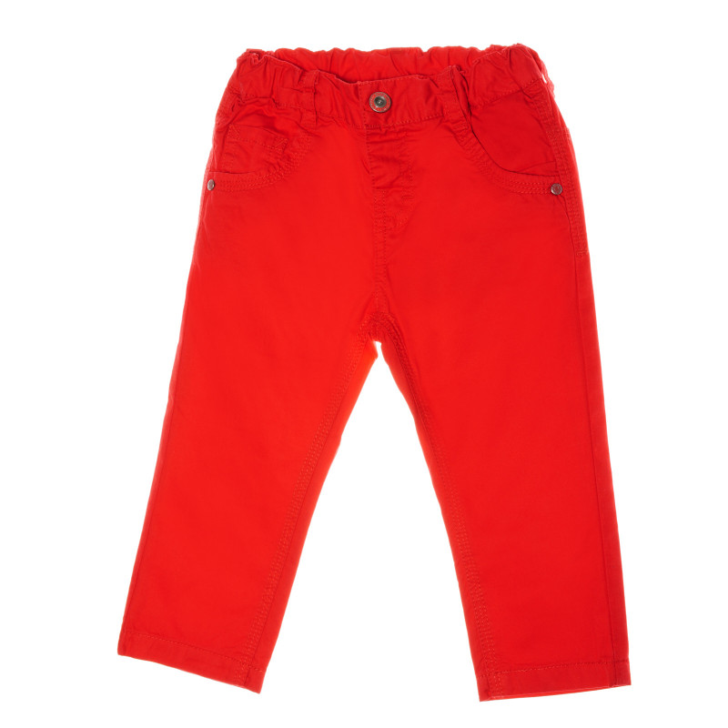 Pantaloni de bumbac roșu cu elastic, pentru băieți  38996